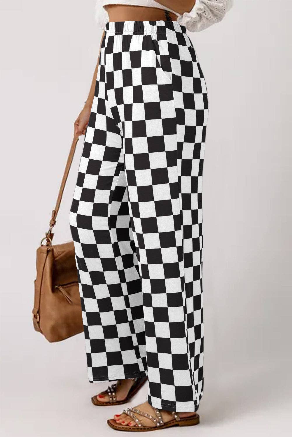 Checked Print Pants