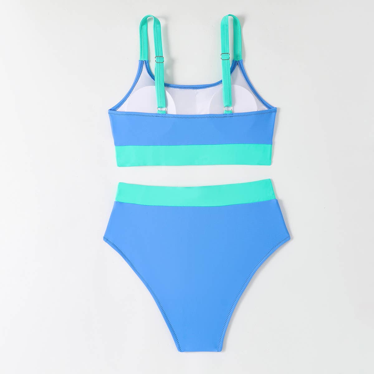 Color block bikini 2-piece set swimsuit