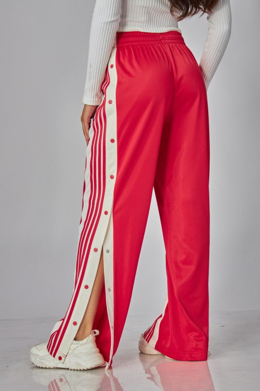 Tear Away Side-snap Track Pants
