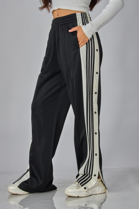 Tear Away Side-snap Track Pants