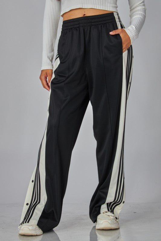 Tear Away Side-snap Track Pants