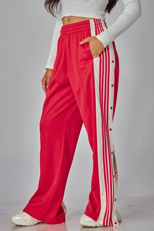 Tear Away Side-snap Track Pants