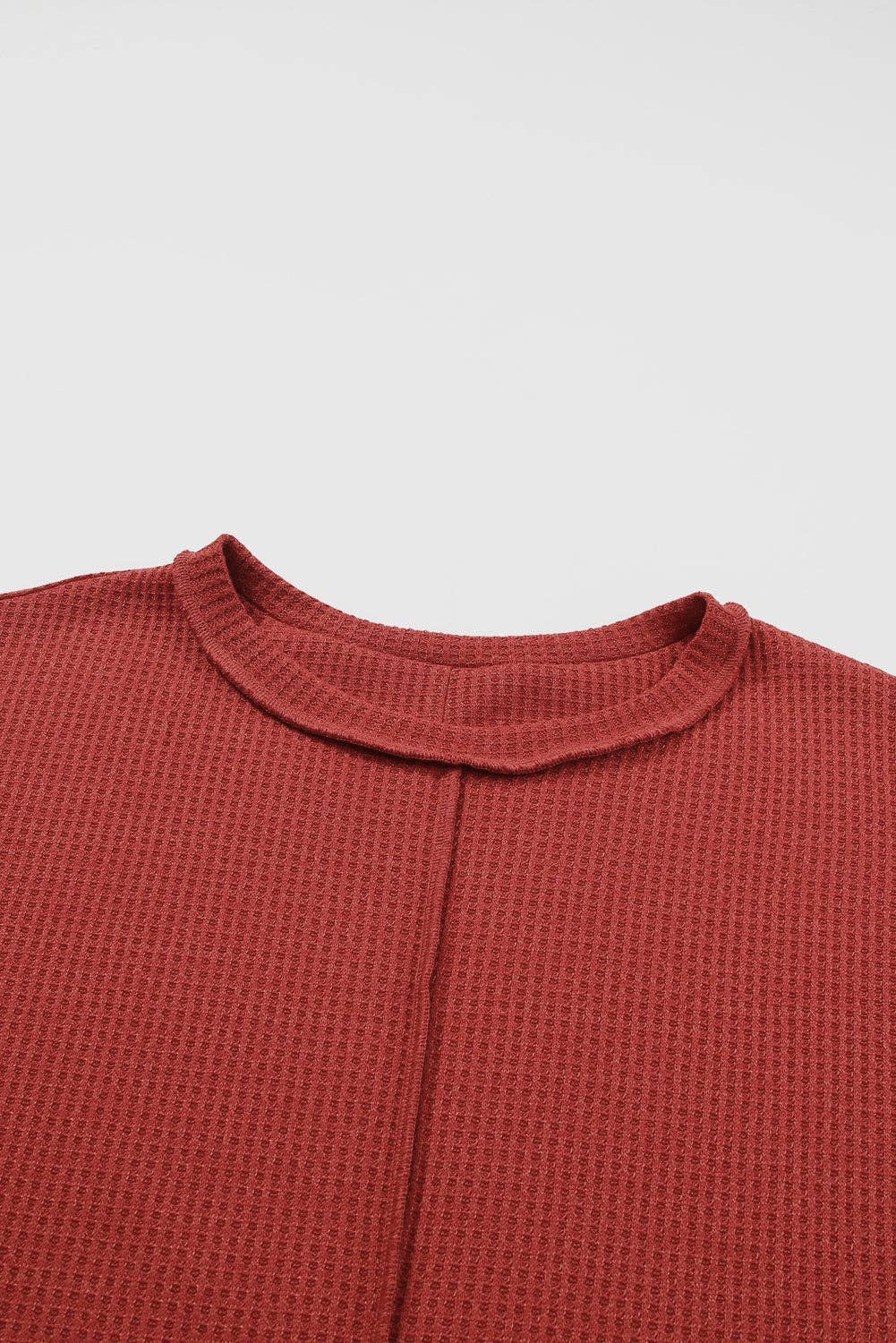 Waffle Knit Plus Size Top