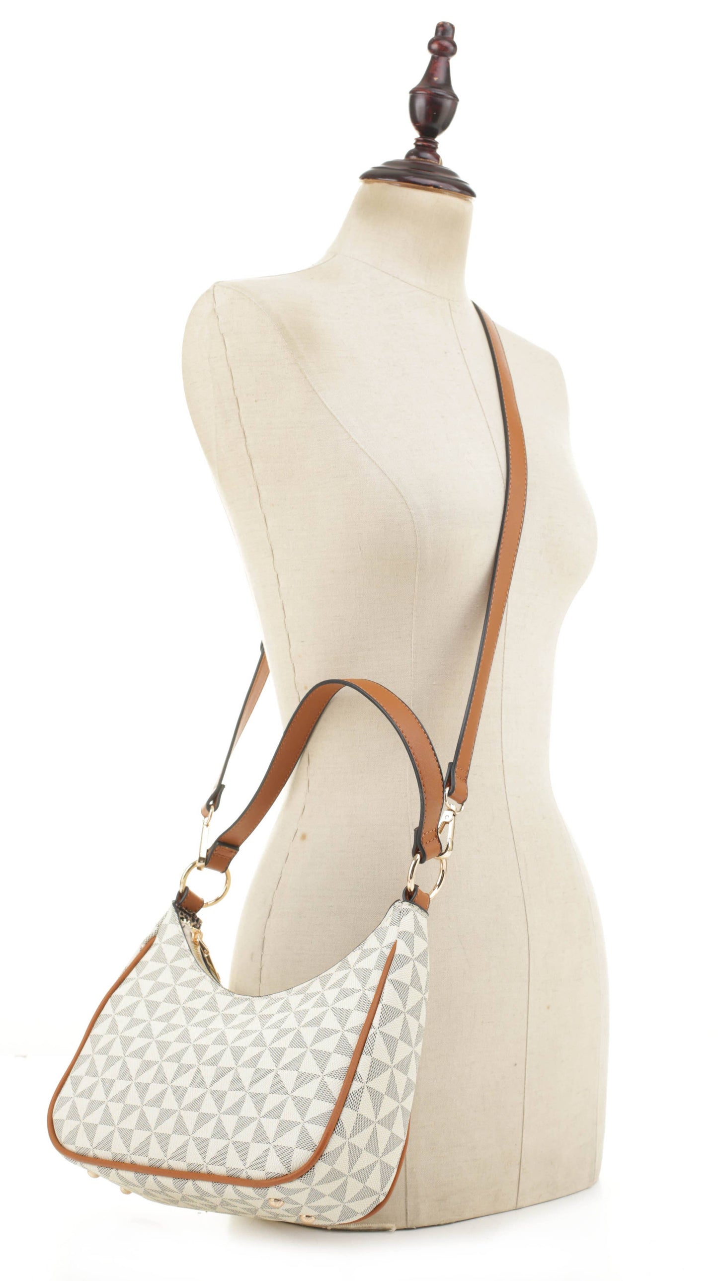 Geometric Hobo Bag Set