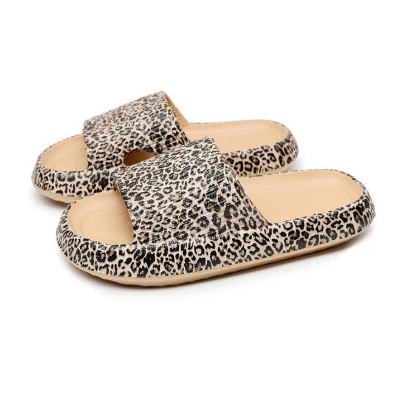 Leopard Thick Sole Slippers