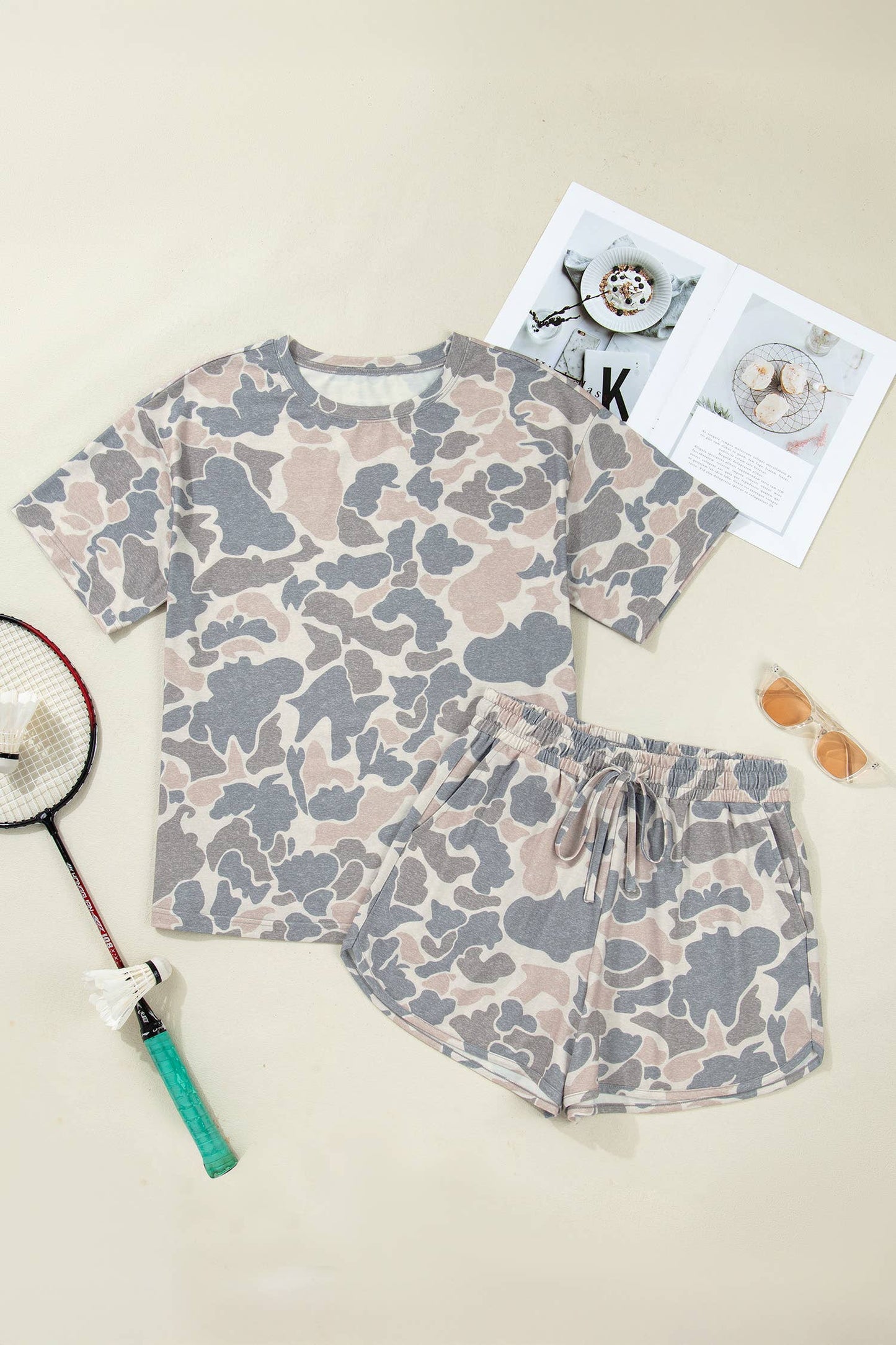 Camouflage Top & Shorts Set