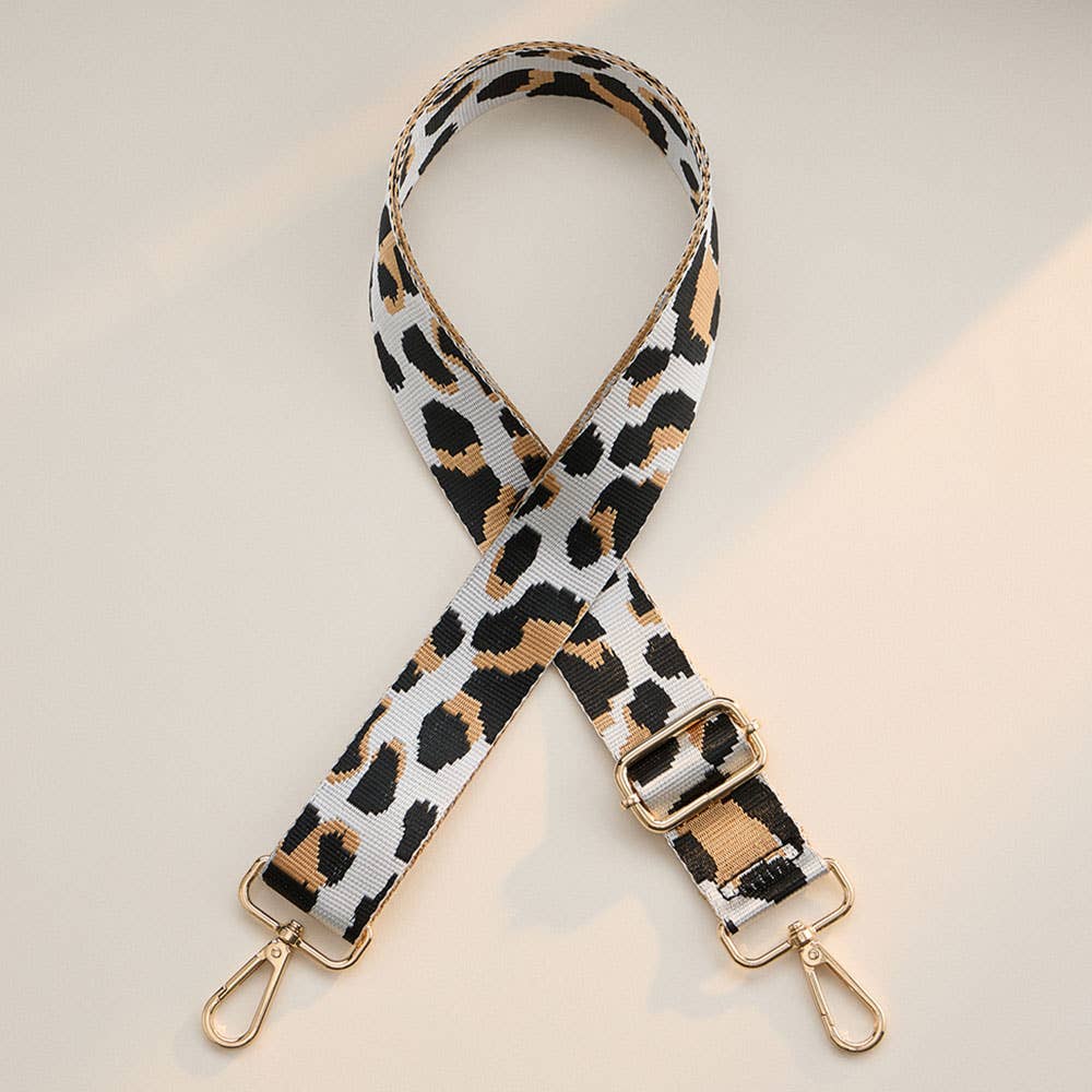 Plain Tumbler Carrier Holder Leopard Pattern Strap Crossbody Bag