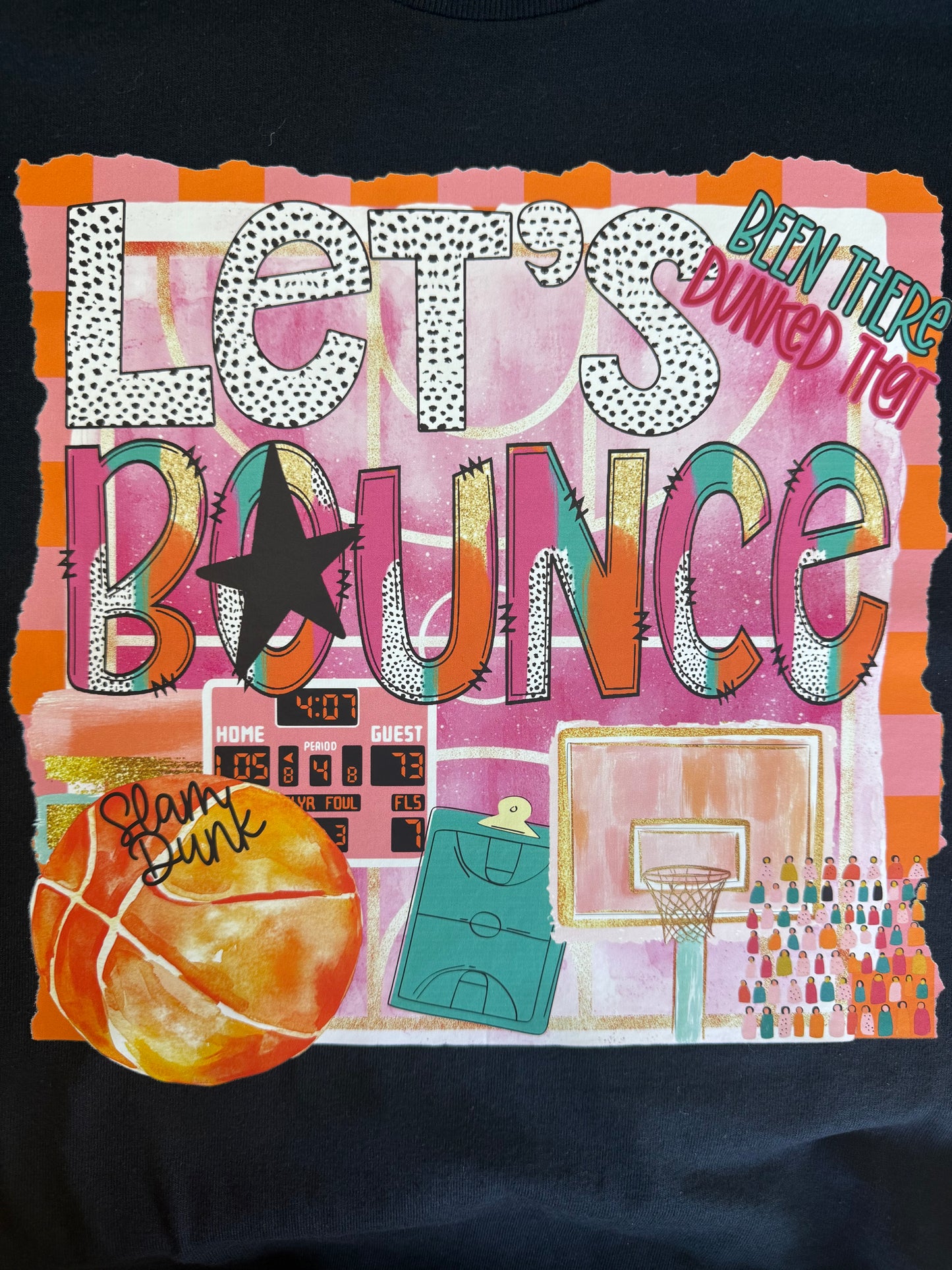 Lets Bounce Black Tee