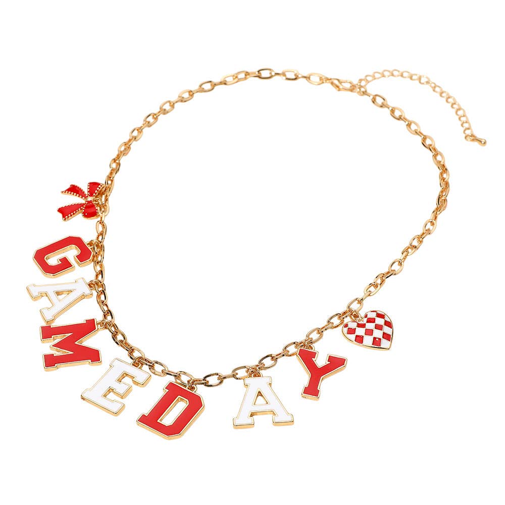 GAME DAY Letter Charm Station Necklace