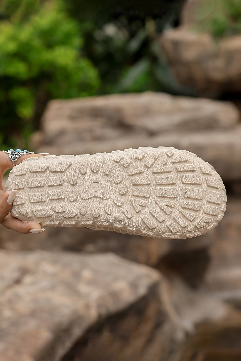 Contrast Stitch Detail Suede PU Plush Slippers | US7-10
