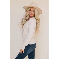 All Wrapped Up Knit Sweater-Apricot