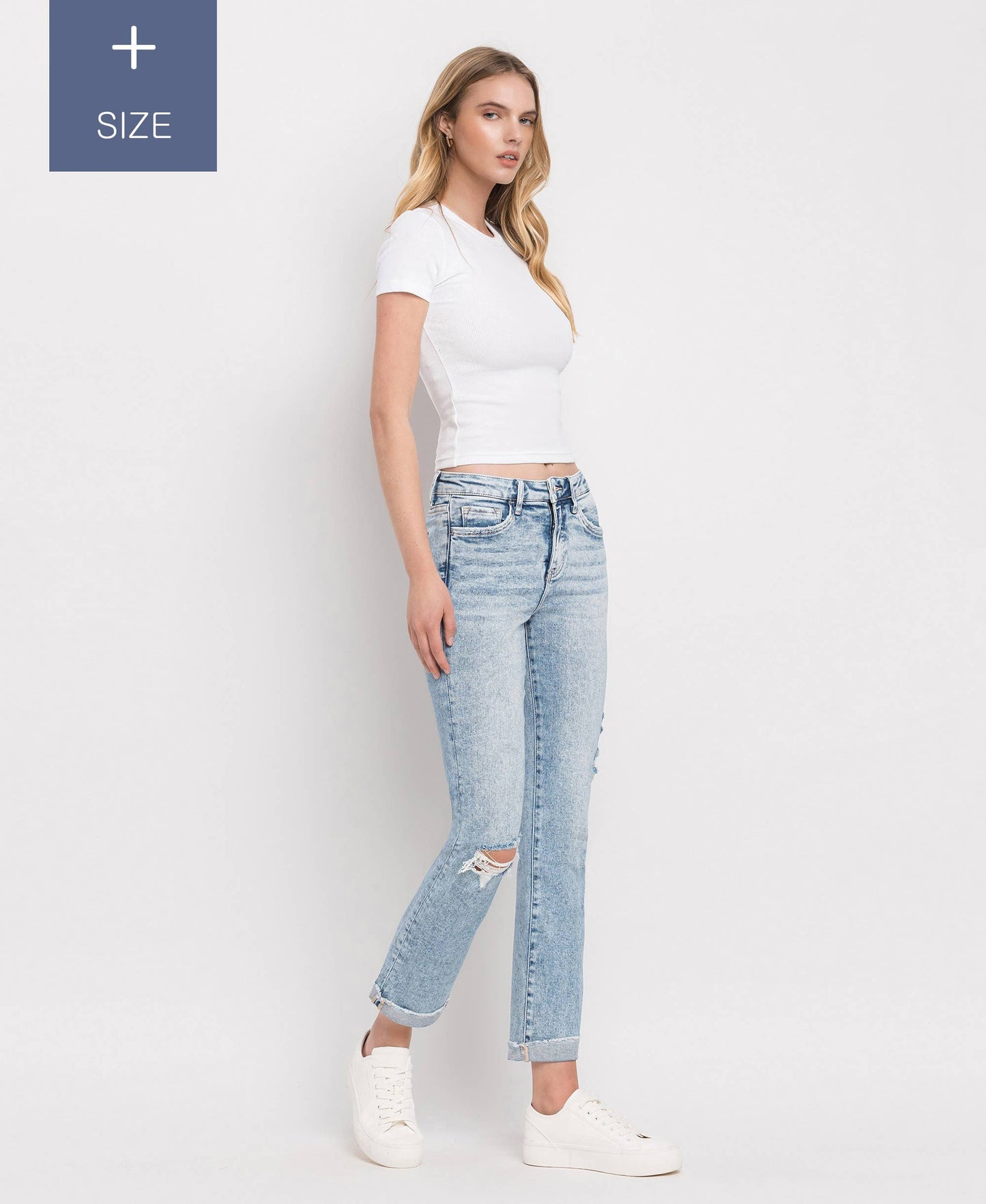 PLUS SIZE TUMMY CONTROL HIGH RISE SLIM STRAIGHT