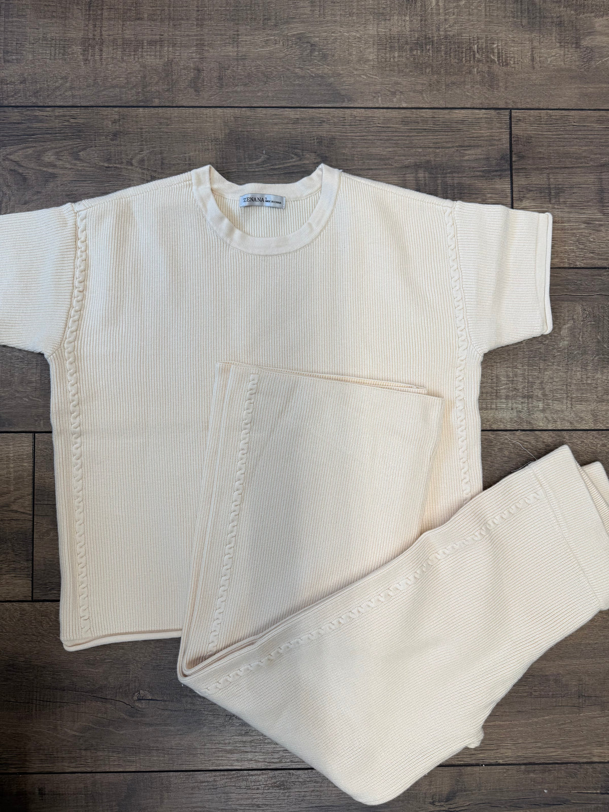 Knit Short Sleeve/Pant Set