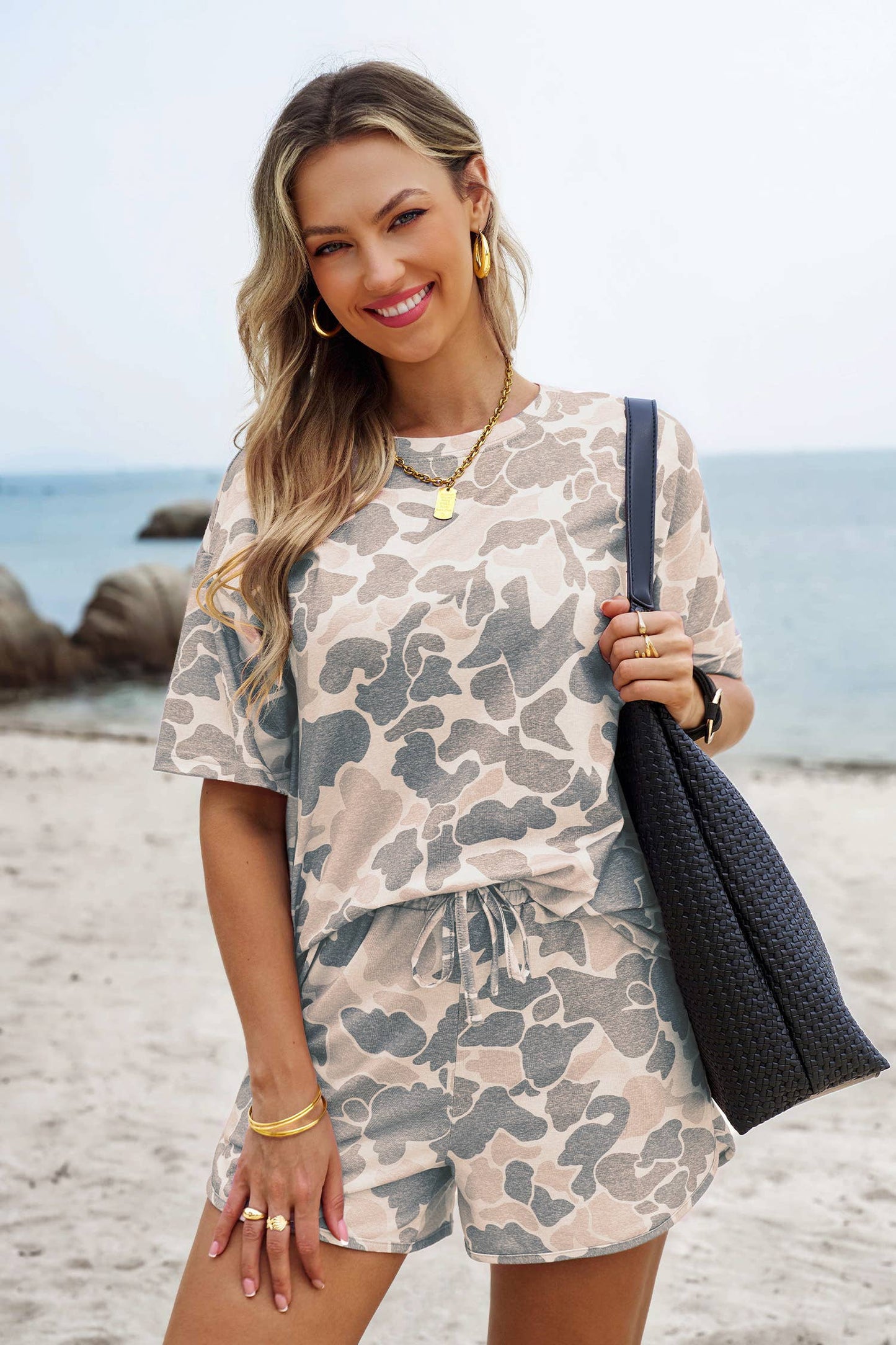 Camouflage Top & Shorts Set