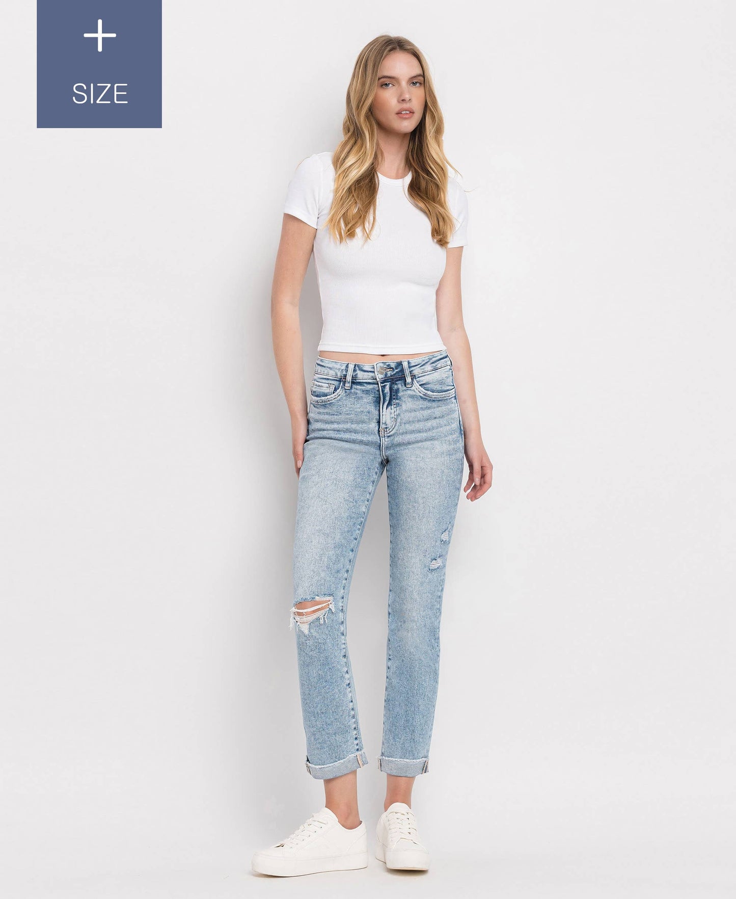 PLUS SIZE TUMMY CONTROL HIGH RISE SLIM STRAIGHT