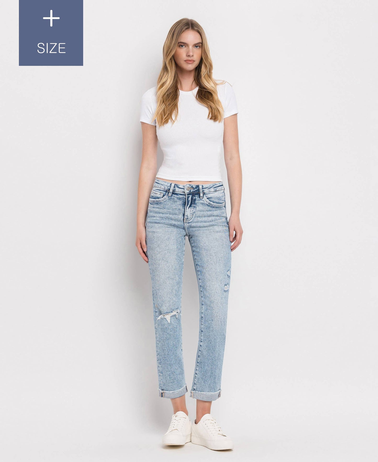 PLUS SIZE TUMMY CONTROL HIGH RISE SLIM STRAIGHT