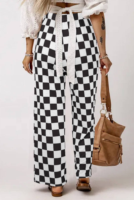 Checked Print Pants