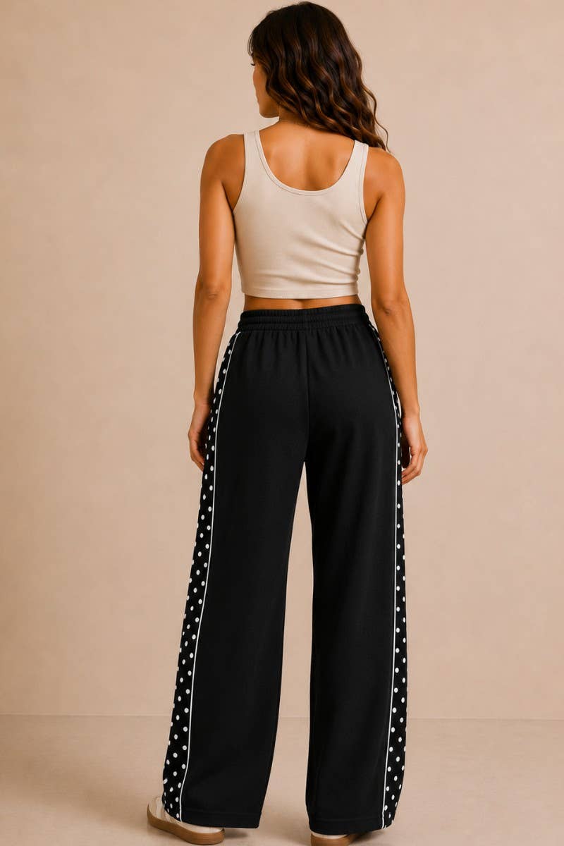 POLKA DOT SIDE SWEATPANTS