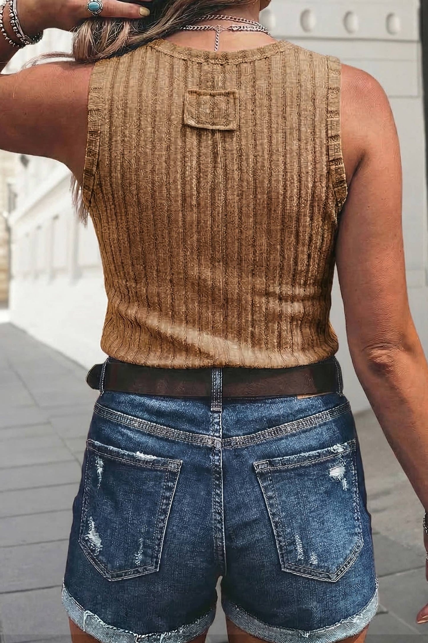 Slim Fit Ribbed Tank