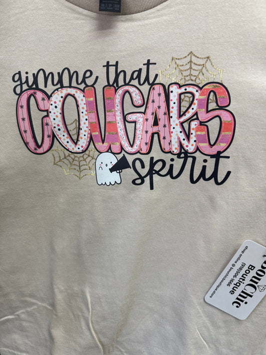 Youth-Tan Cougar Halloween Tee