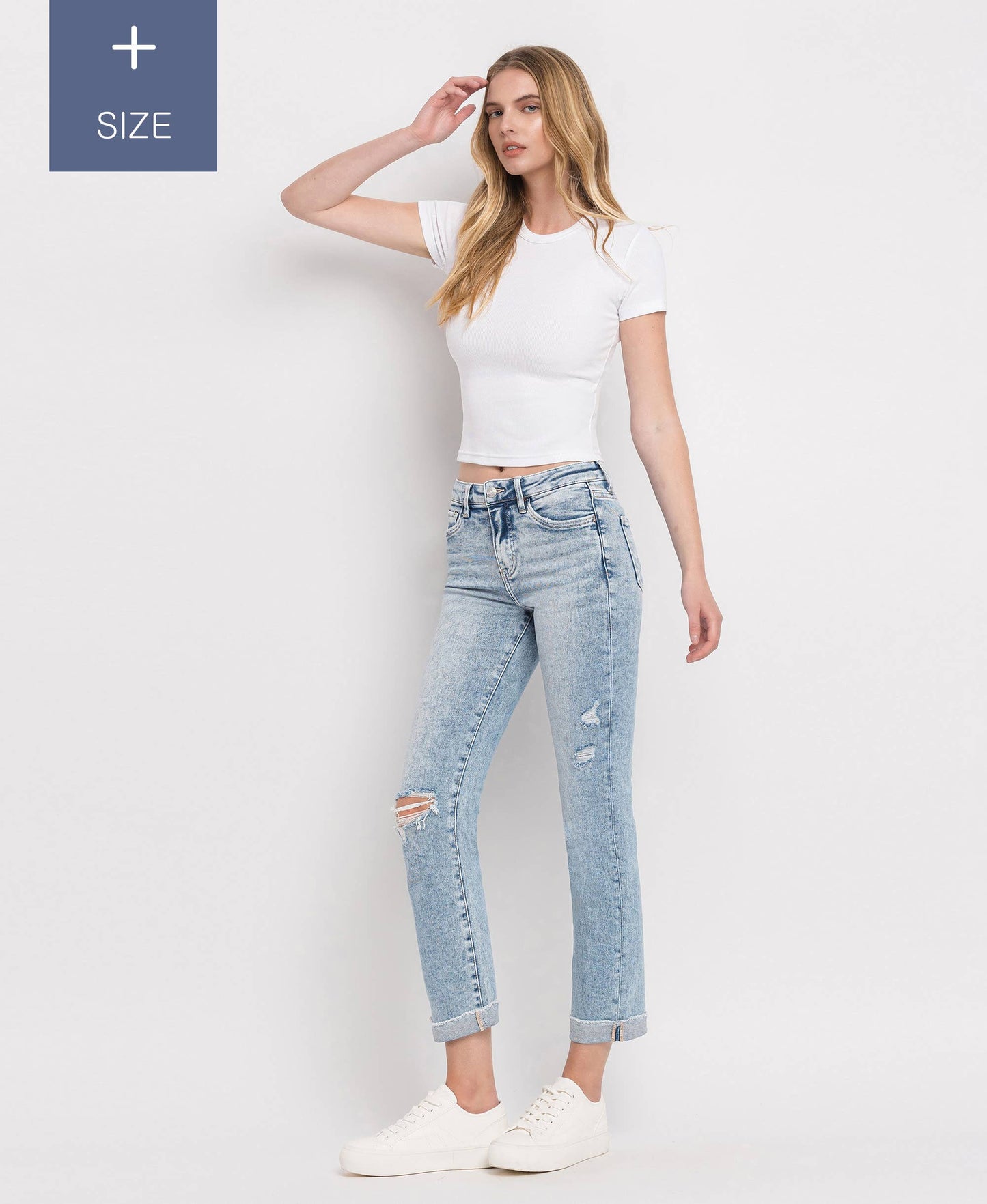 PLUS SIZE TUMMY CONTROL HIGH RISE SLIM STRAIGHT