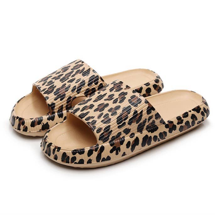 Leopard Thick Sole Slippers