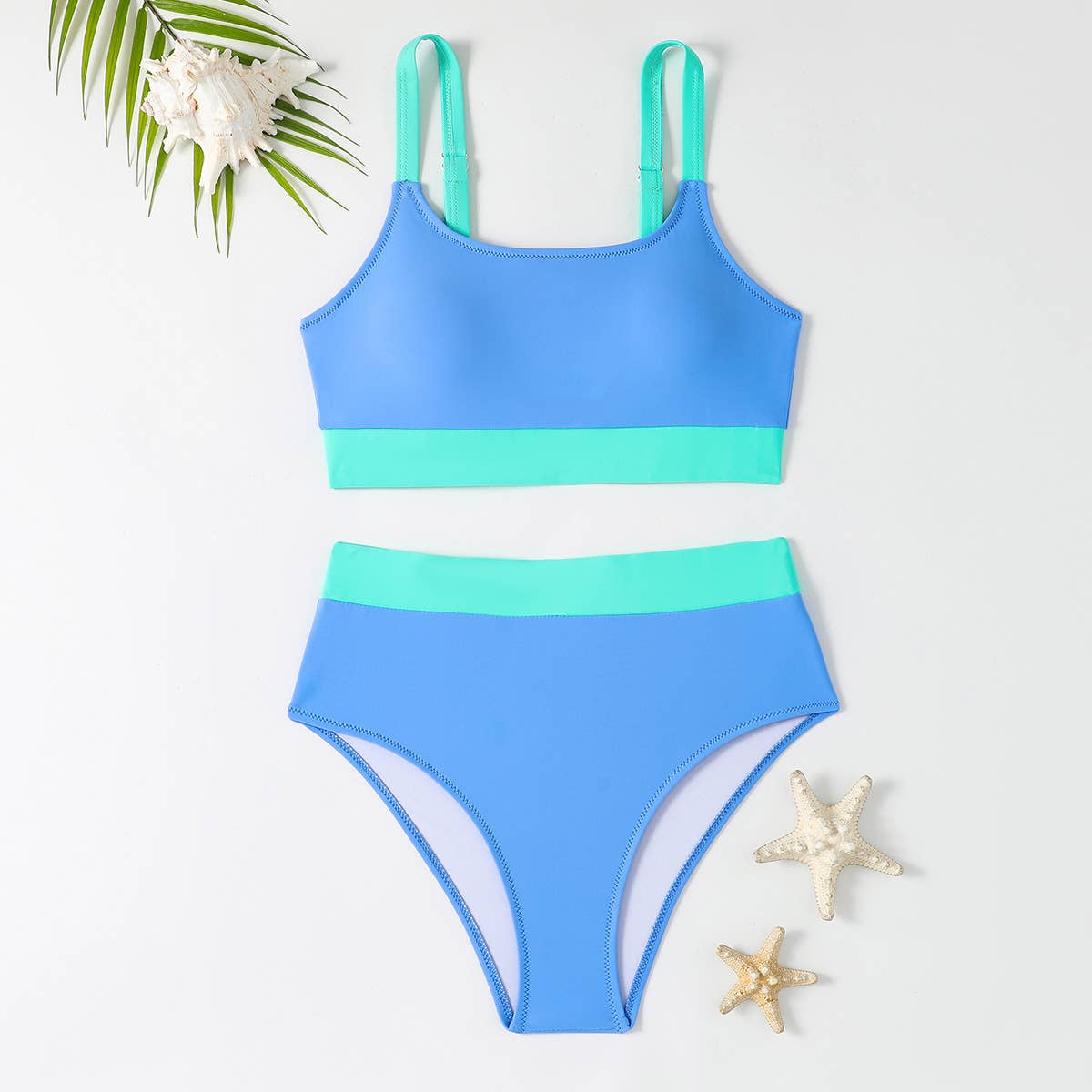 Color block bikini 2-piece set swimsuit