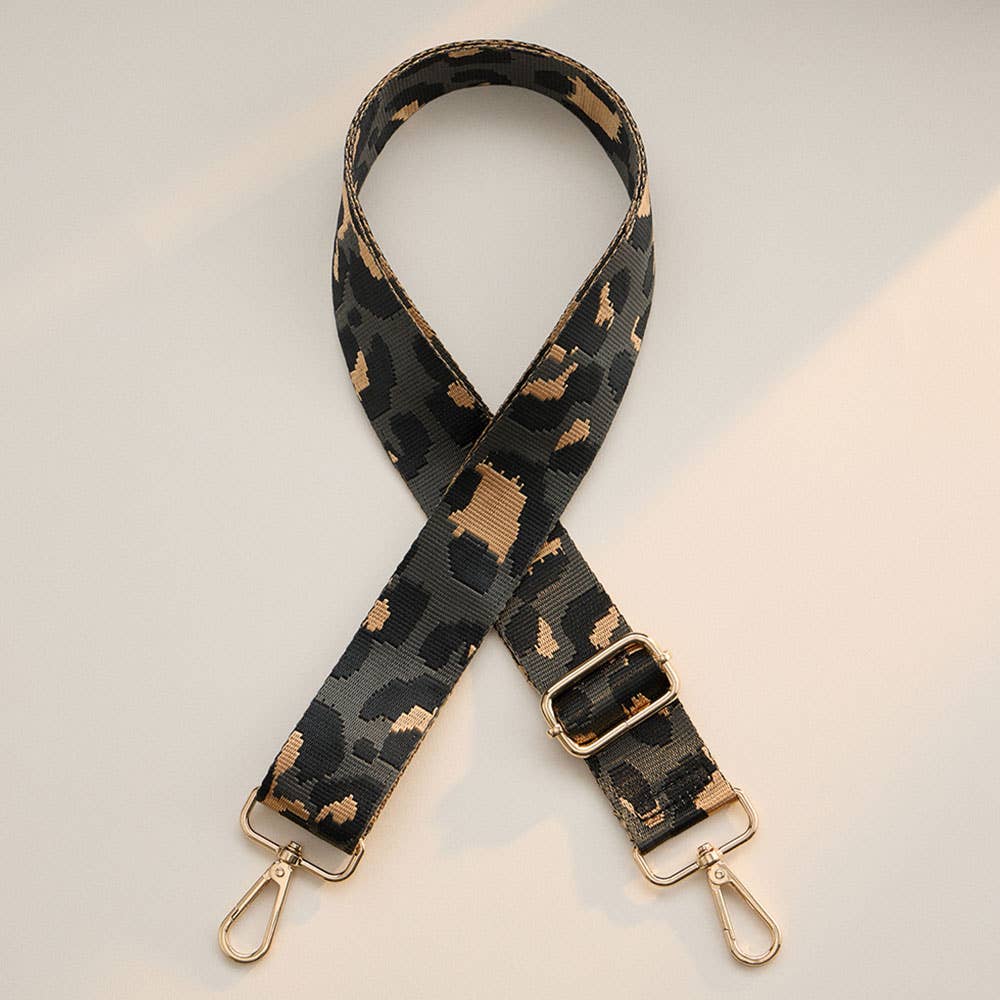 Plain Tumbler Carrier Holder Leopard Pattern Strap Crossbody Bag