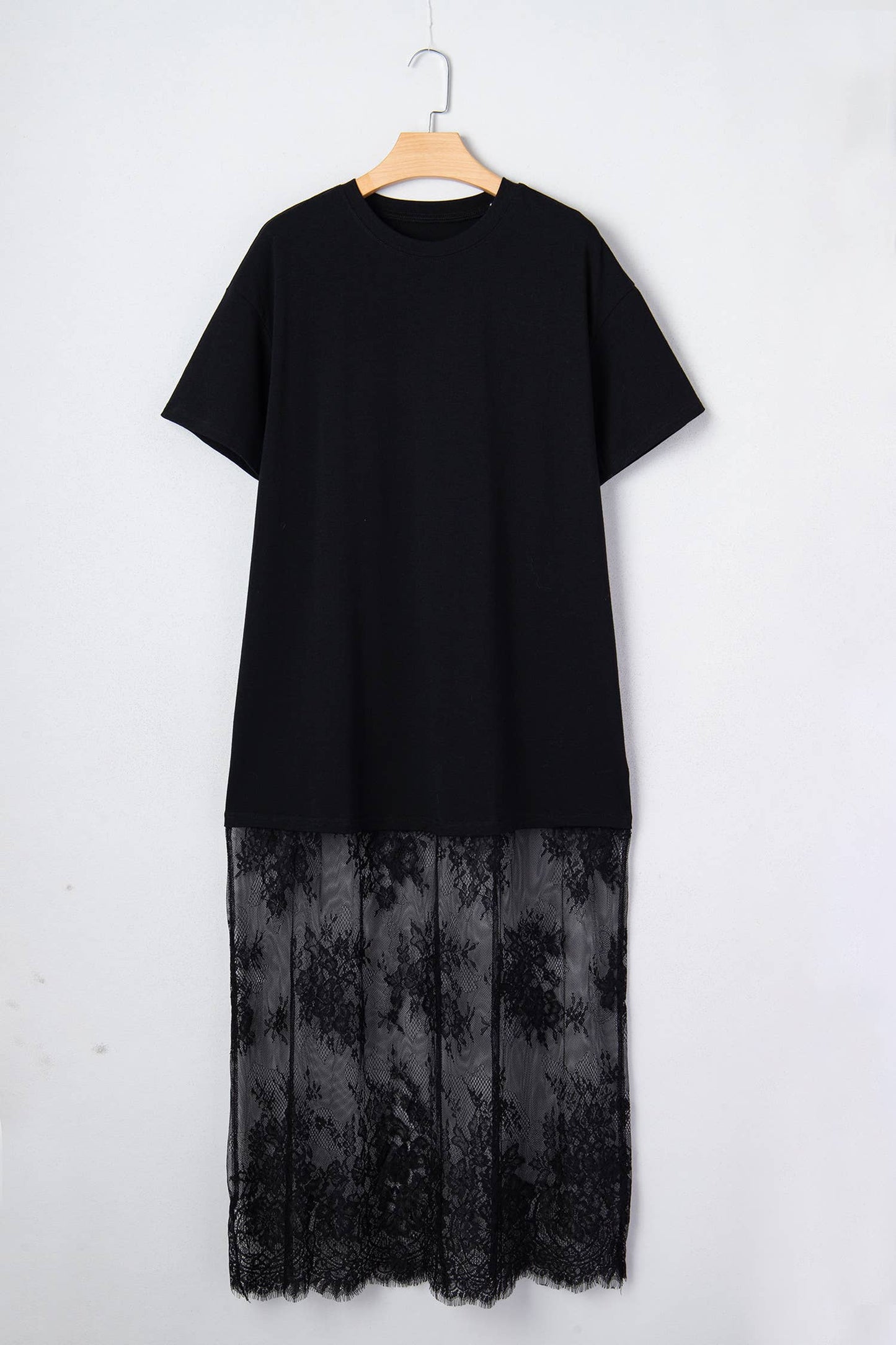Lace T Shirt Maxi Dress