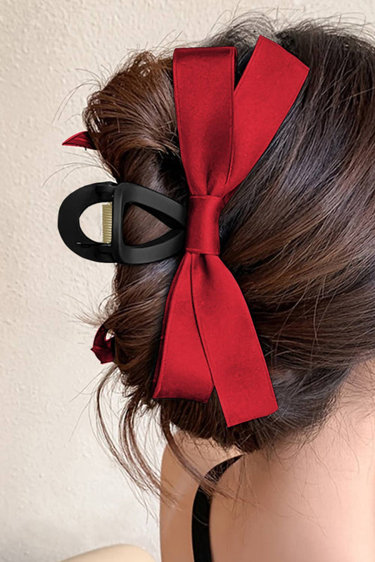 Bow Decor Holiday Large Hair Clip