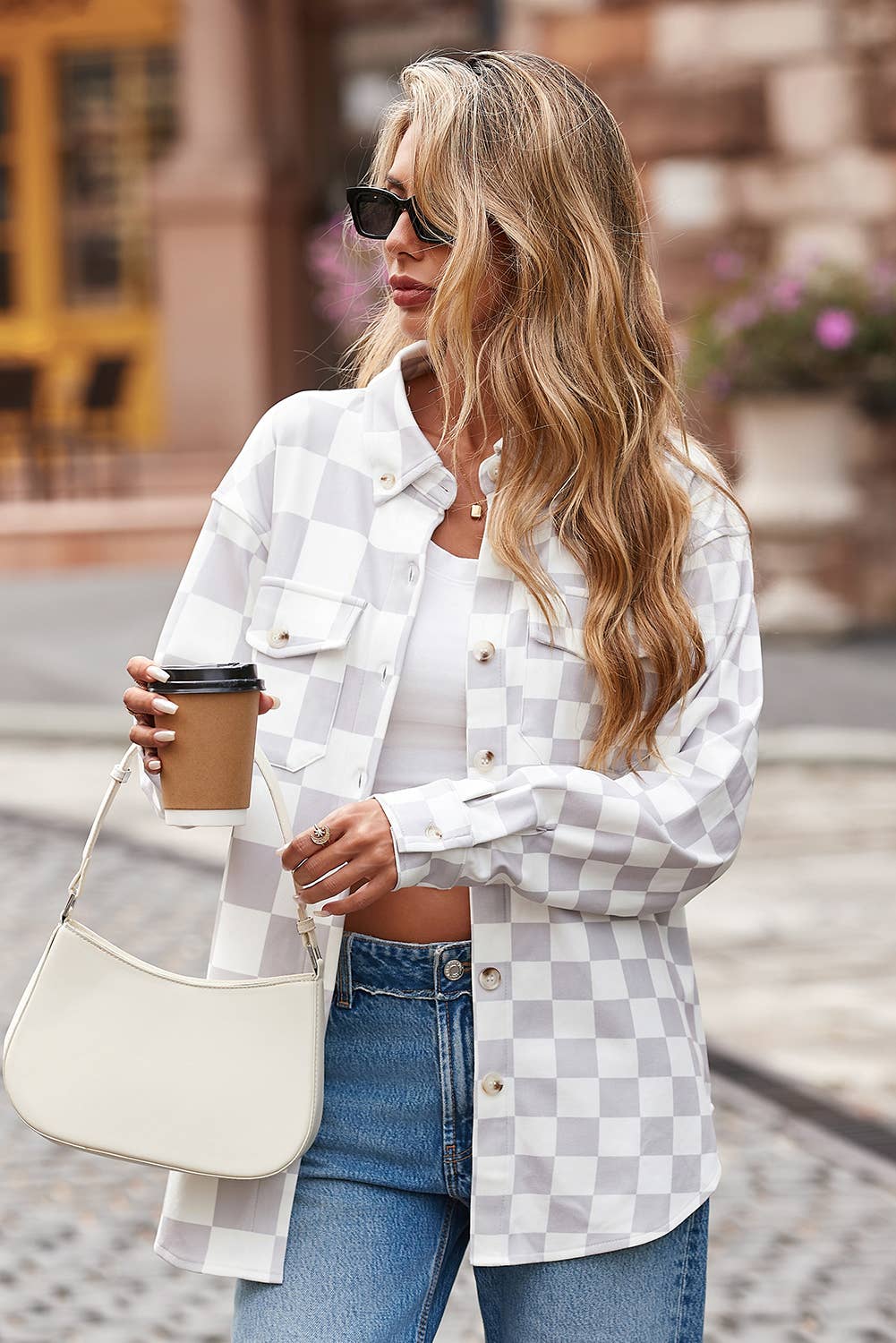 Checkerboard Shacket