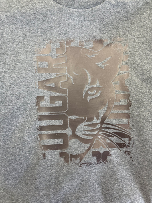 Adult-Dark Grey Tee Cougar Face