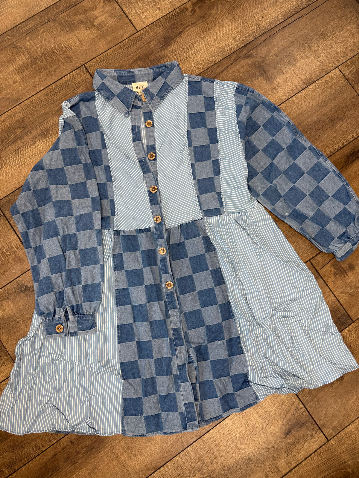Patchwork Denim Dress
