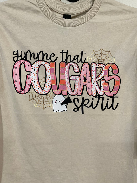 Spooky Cougar Tan Tee