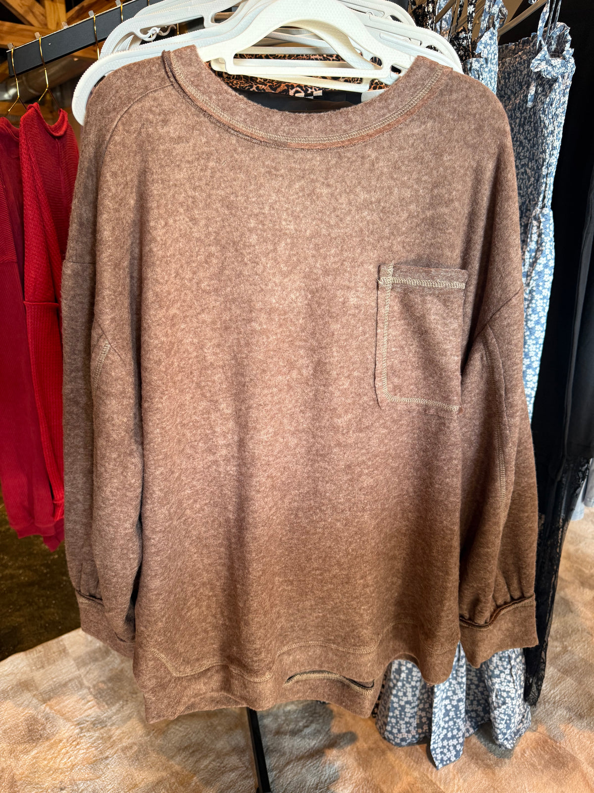 Brown Curvy Sweater
