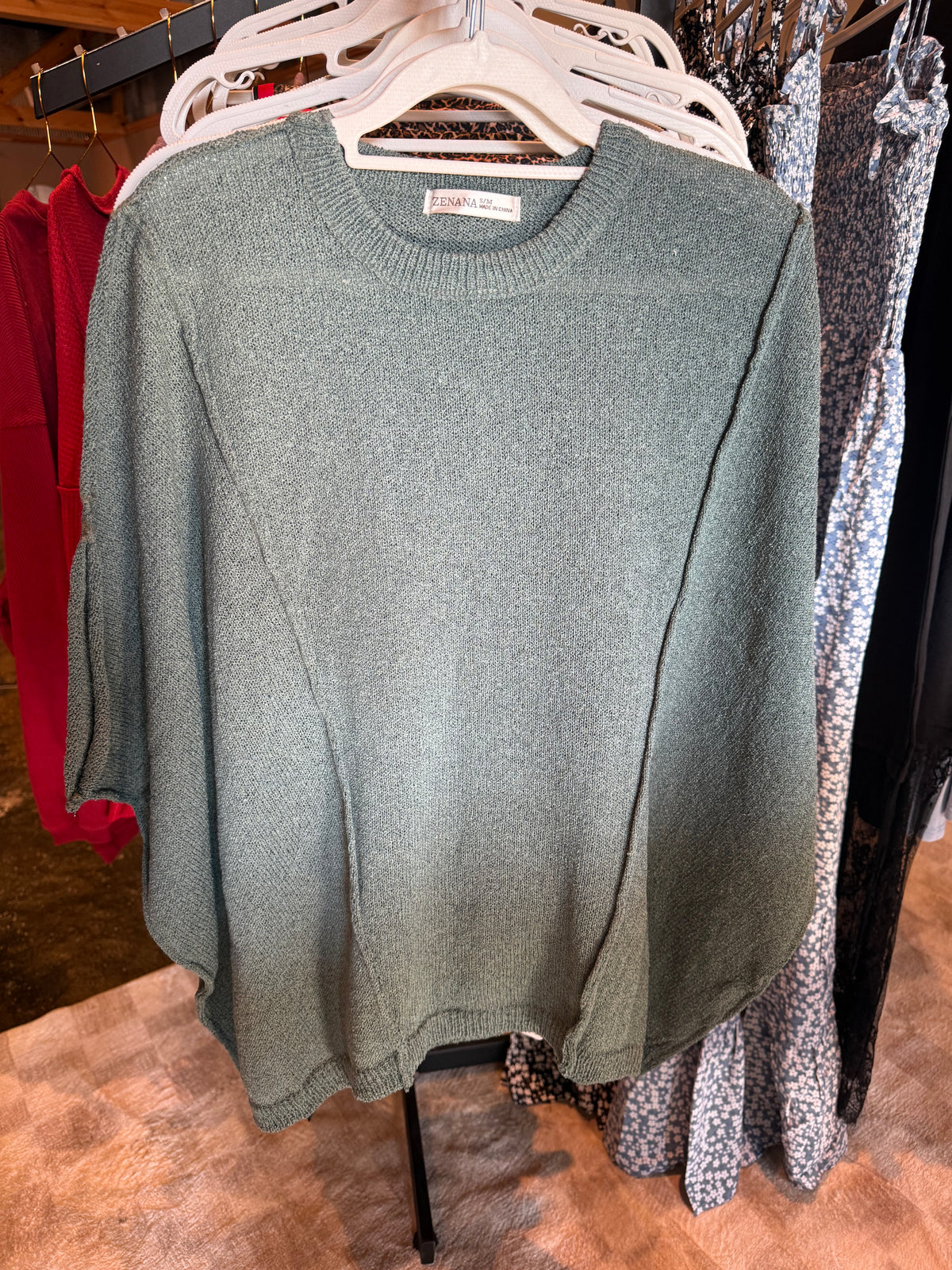 Short Sleeve Poncho Sweater