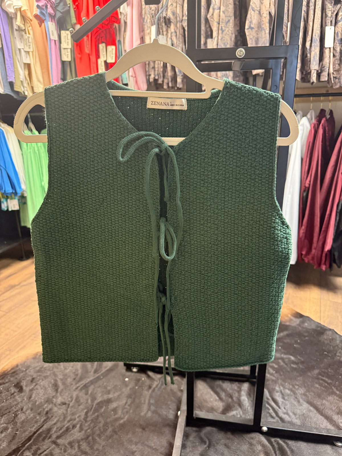 Front-Tie Sweater Vest