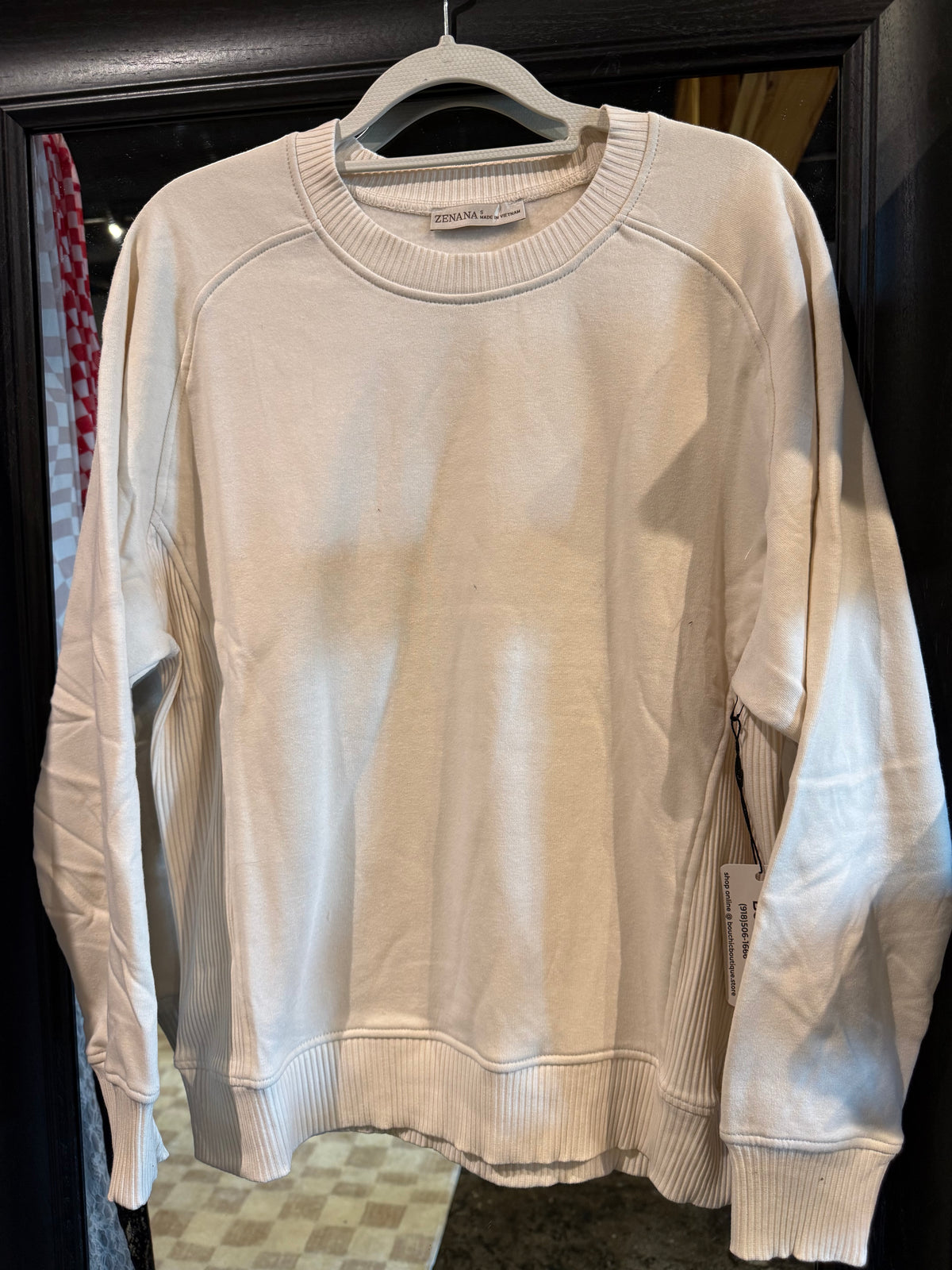 Rough-Hem Sweatshirt