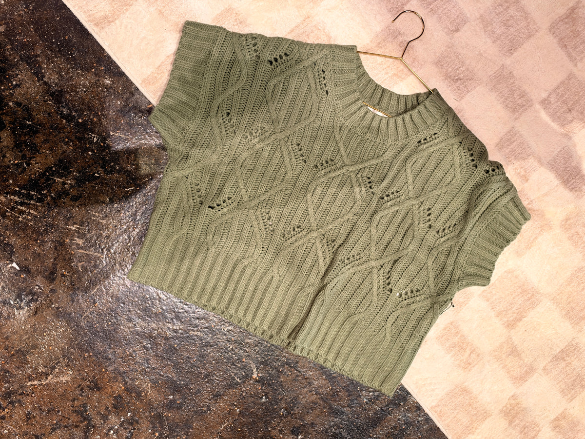 Knit Short Sleeve Sweater