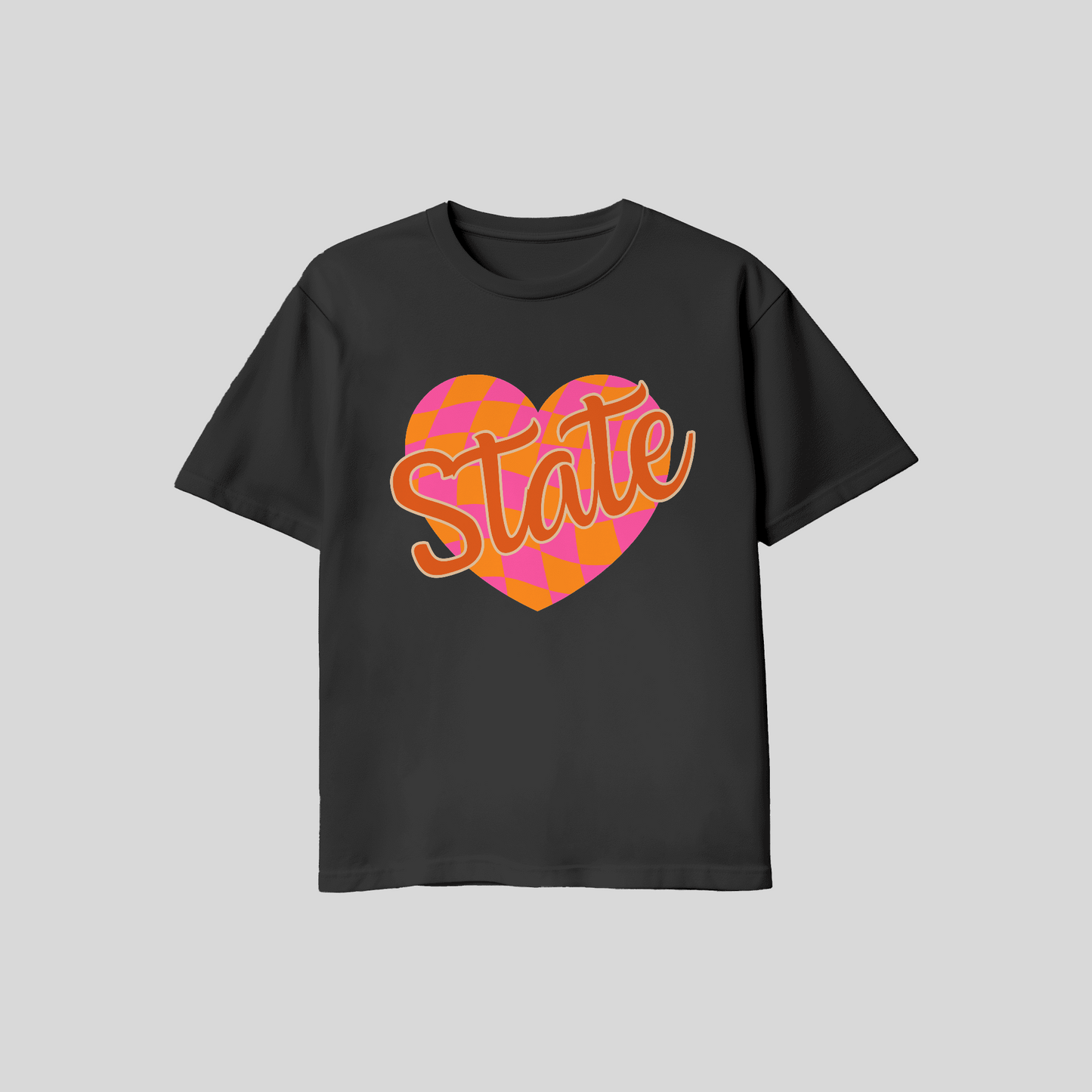 Gildan Black-'State' Heart