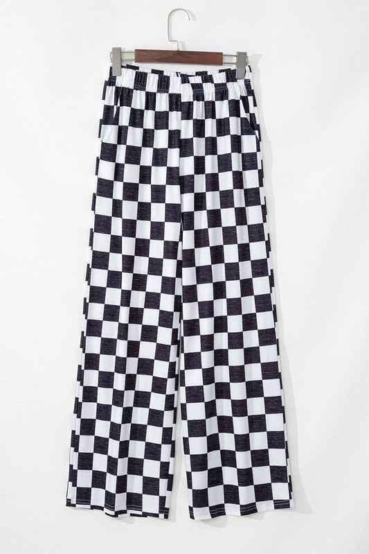 Checked Print Pants