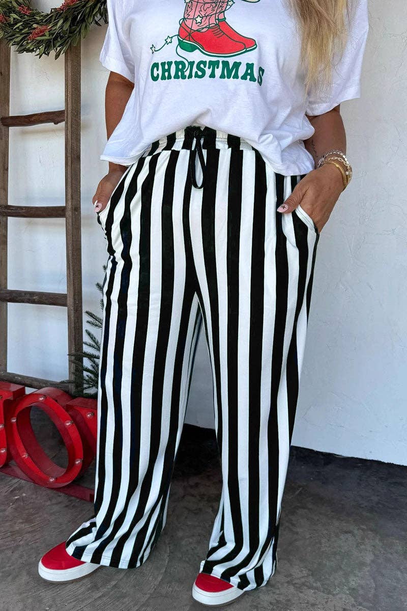 Striped Wide Leg Pants