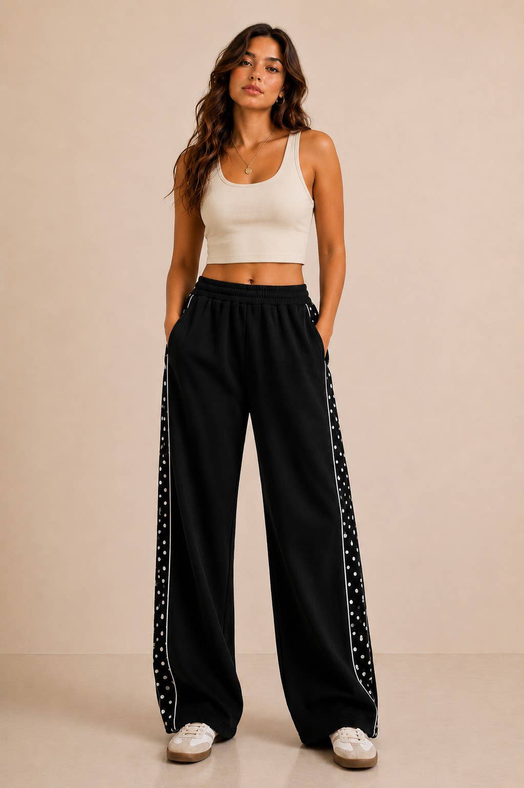 POLKA DOT SIDE SWEATPANTS