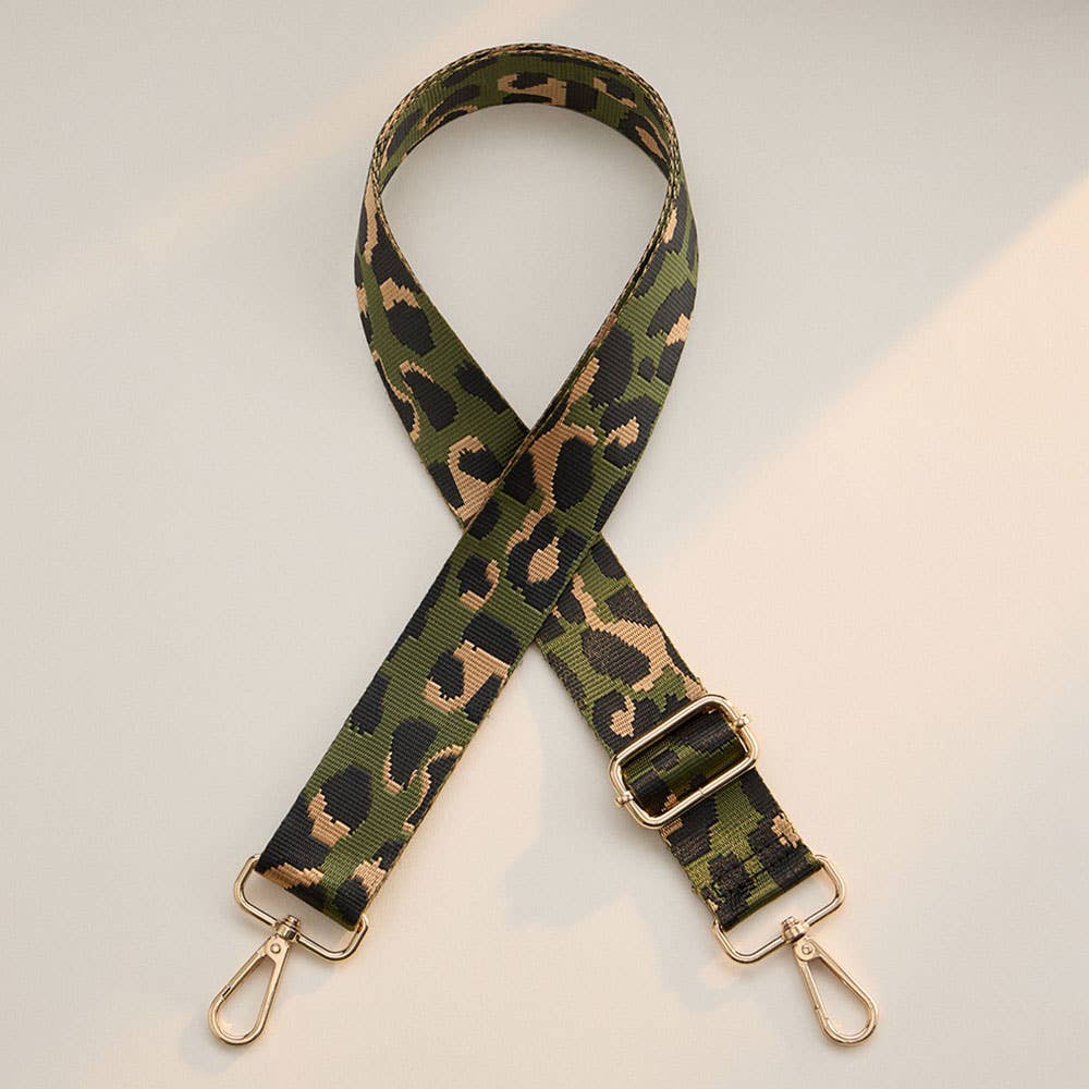 Plain Tumbler Carrier Holder Leopard Pattern Strap Crossbody Bag