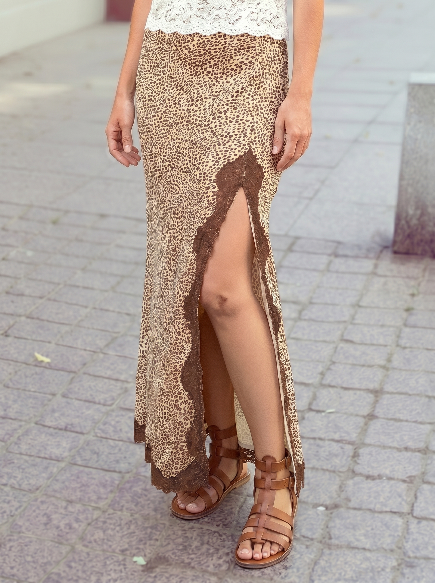 Cheetah Lace Skirt