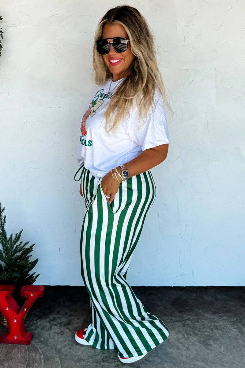 Striped Wide Leg Pants