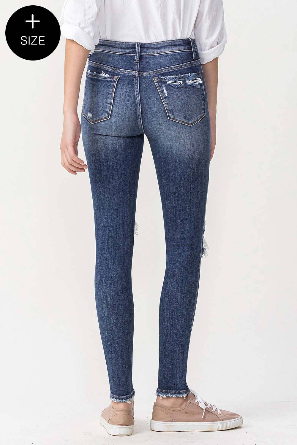 PLUS SIZE HIGH RISE SKINNY JEANS