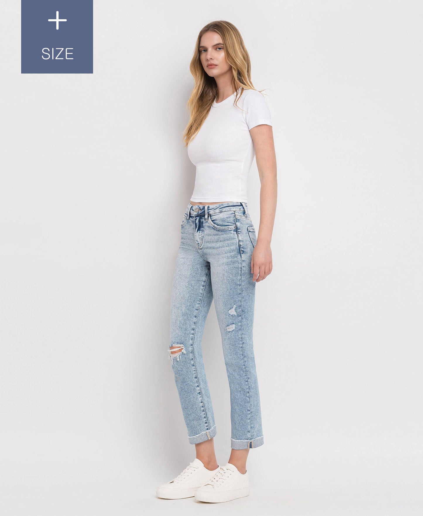 PLUS SIZE TUMMY CONTROL HIGH RISE SLIM STRAIGHT