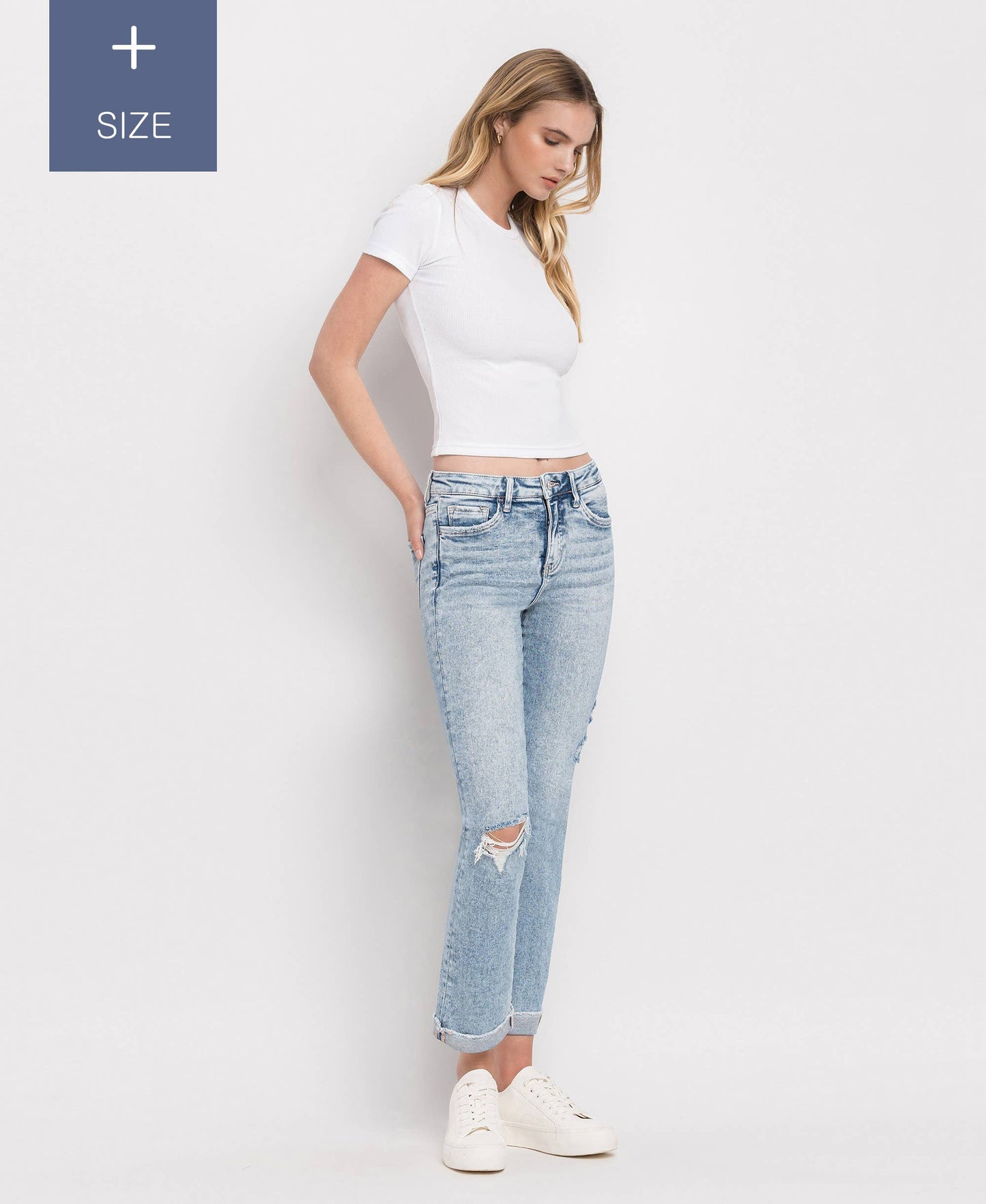 PLUS SIZE TUMMY CONTROL HIGH RISE SLIM STRAIGHT