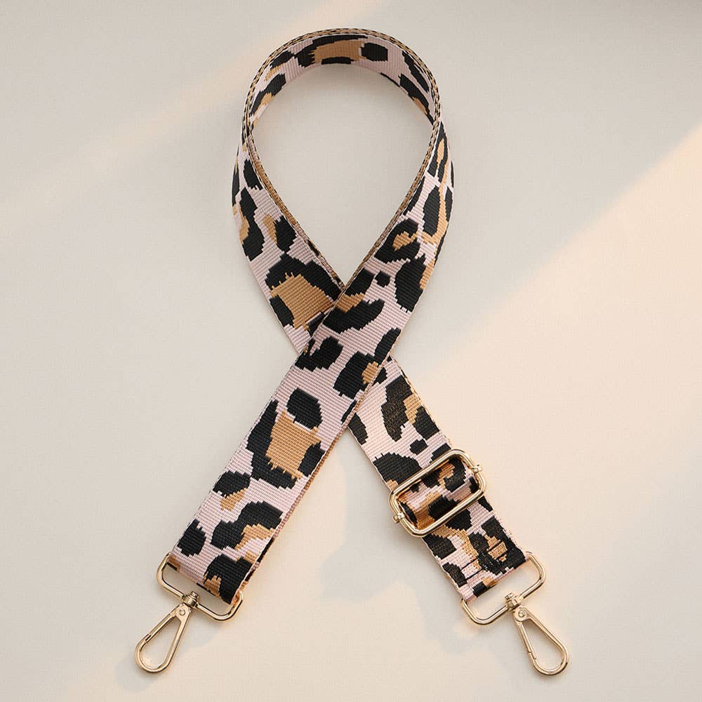 Plain Tumbler Carrier Holder Leopard Pattern Strap Crossbody Bag